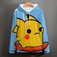 thumbnail image 2 of Pikachu Hoodie with Pocket Anime for Men Women Couple Gift, 2 of 7