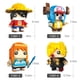 thumbnail image 4 of Figura de Anime ONE PIECE, modelo BrickHeadz, bloques de construcción, dibujos animados, Luffy, Nami, Zoro, Sanji, Chopper, Hancock, juego de muñecos de juguete, regalos, 4 of 4
