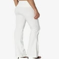 thumbnail image 4 of Women‘s PLUS Basic Foldover Waistband Comfy Stretch Cotton Boot Cut Lounge Yoga Pants, 4 of 7