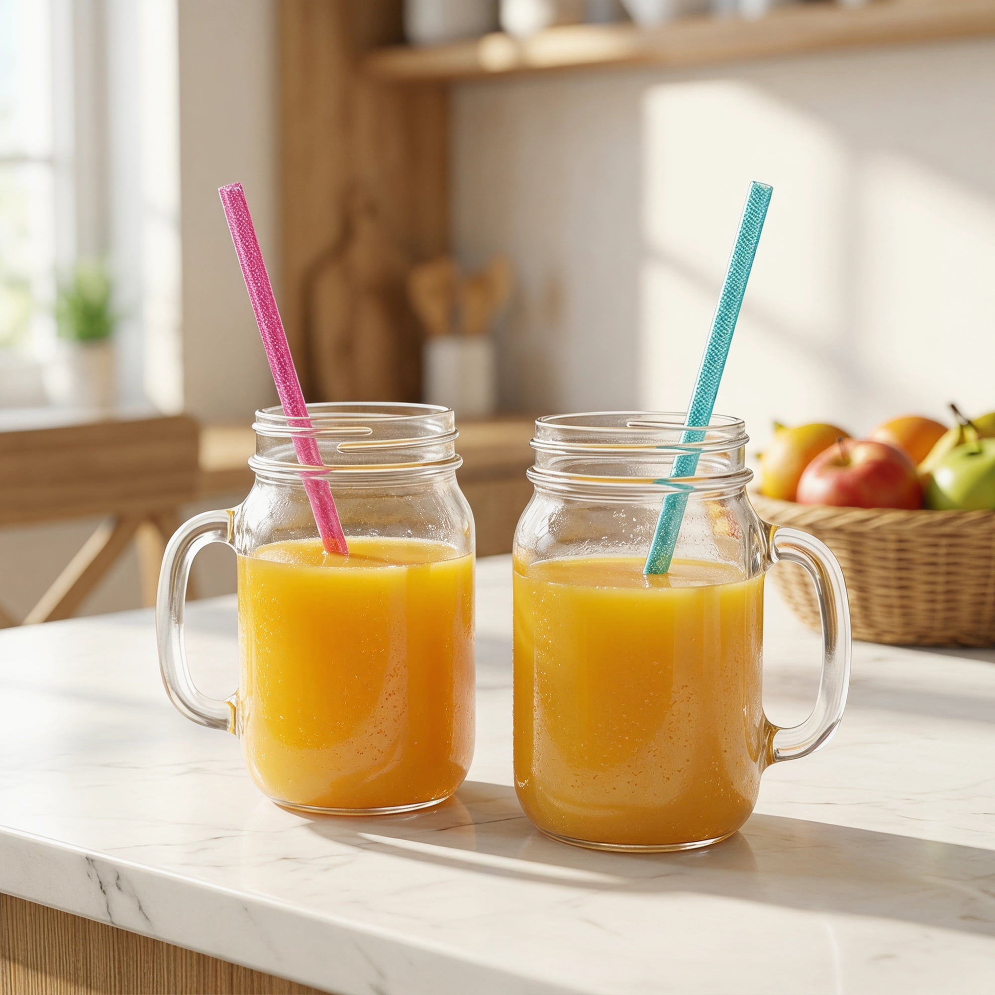 Unique Bargains Reusable Plastic Home Office Straws with Brush Color E