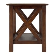 Winsome Wood Xola X Panel End Table, Cappuccino