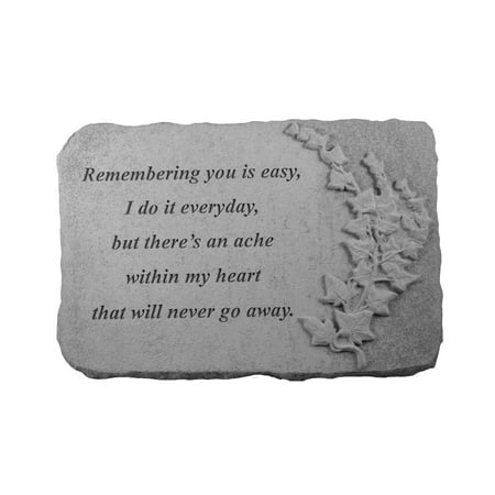 Kayo Designs - Kay Berry Remembering You is Easy Memorial Stone - Ivy Design