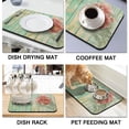 thumbnail image 4 of Vintage Wooden Plank Daisy Coffee Drainer Mat - Rustic Design, Coffee Drying Mat, 19.5x12in - Fast Drying for Kitchen, 4 of 7