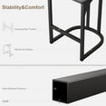 thumbnail image 6 of Bar Stools Set of 2, Modern Tall Barstools with Back for Kitchen Counter, Island Chairs for Dining Table, Counter Height Bar Stools, Metal Counter Stools, Dark Gray, 6 of 8