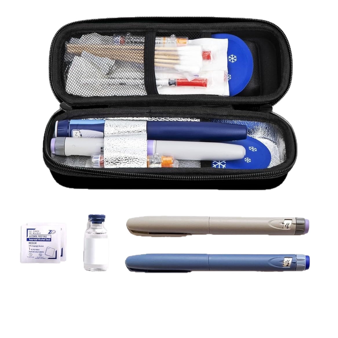 TL New Insulin Cooler with Temperature Display - Refrigerated Medicine Travel Case with 2 TSA Locks