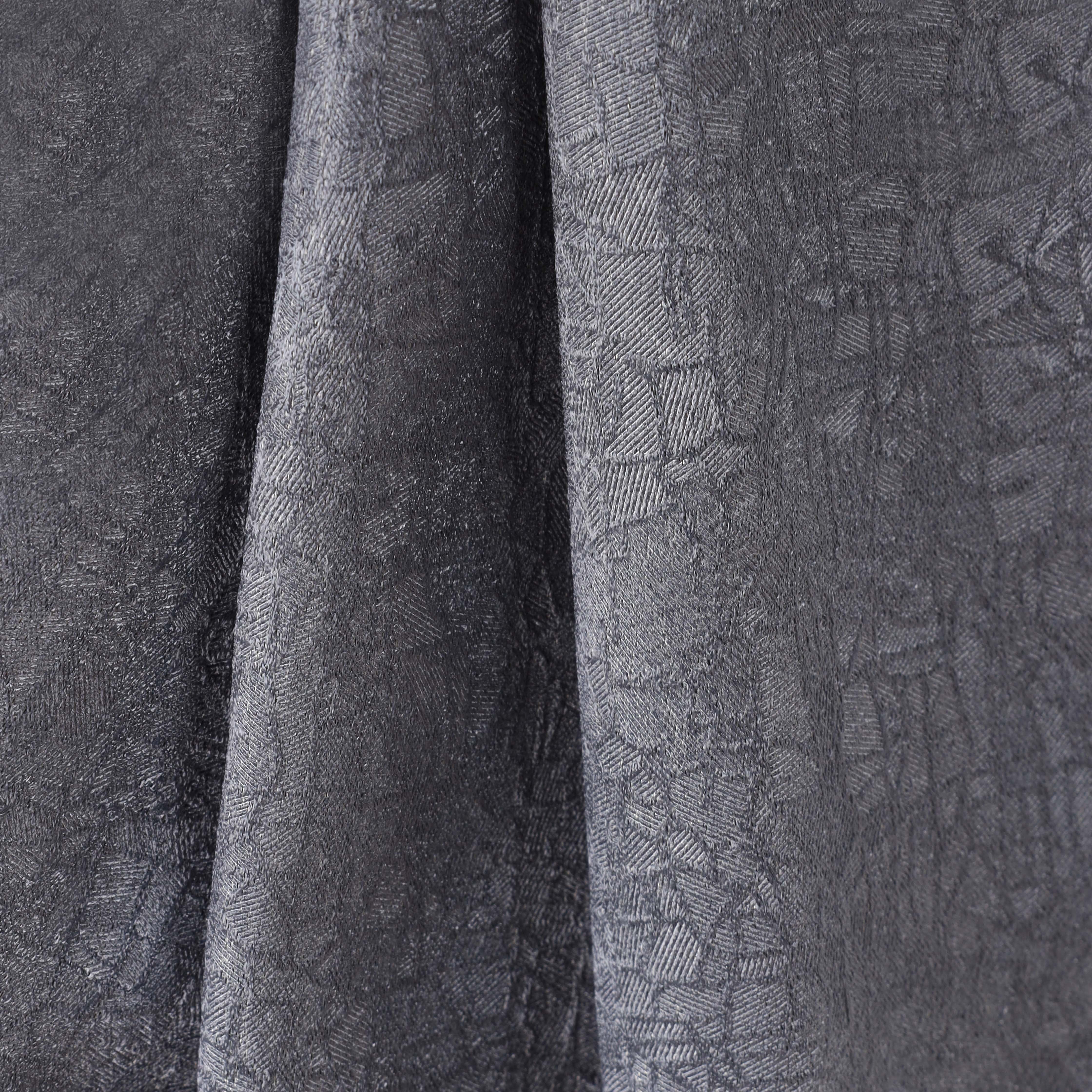 BNM Rustic Textured Blackout Curtains, Set of 2, 52" x 96", Midnight Blue