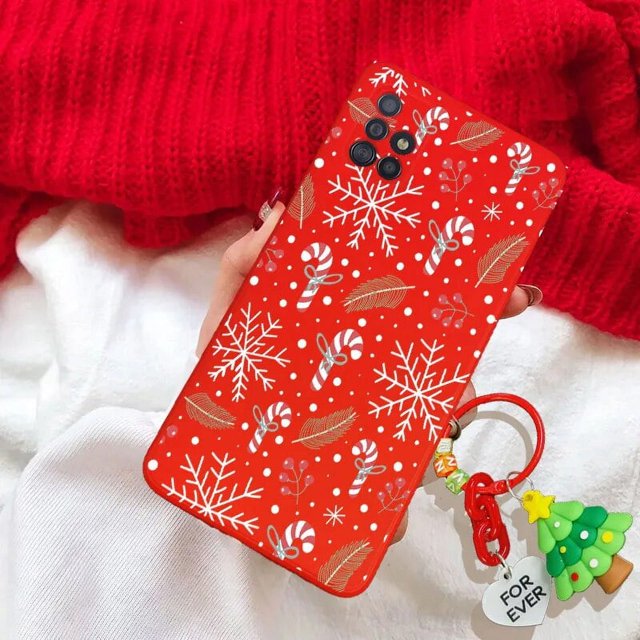 Reindeer 3D Christmas Santa Claus Tree Hat Case For iPhone 7 8 Plus 6 6S Plus Snowman 3D Key Chain Tpu Phone Cover