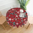 thumbnail image 2 of Merry Christmas Round Tablecloth 60 Inch Winter Snowflake Decorative Round Table Cloth for Home Kitchen Dining Room Patio Outdoor Picnic Party, 2 of 6