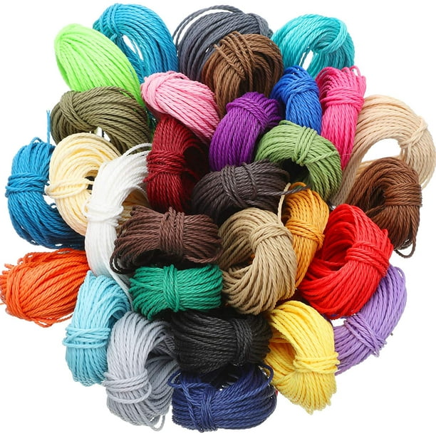 328 Yards 30 Colors 1mm Waxed Polyester Thread Cord Macrame