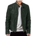 thumbnail image 1 of Chaqueta de cuero para hombre, estilo punk, con cuello alto, para adolescentes, estilo europeo y americano, 1 of 6