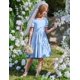 thumbnail image 3 of Vestido Arshiner para niñas, azul veraniego, mangas abullonadas, tallas 10-12, 3 of 7