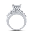 thumbnail image 2 of 14K White Gold Princess Diamond Cluster Bridal Wedding Engagement Ring 3ctw, Womens Size: 5-10, 2 of 4