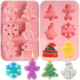 thumbnail image 1 of Juego de 2 moldes de silicona para hornear navideños SIQINZONGWA, 1 of 7
