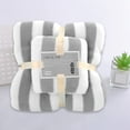 thumbnail image 4 of JeashCHAT 2 Piece Striped Towel Set, Bath Towel and Hand Towel, Super Soft Highly Absorbent Quick Dry Towels, Face Towel Bath Towel Set for Bathroom Shower Hotel Beach Pool Spa, Gray, 4 of 8