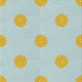 thumbnail image 1 of Ahgly Company Machine Washable Indoor Square Transitional Pale Blue Lily Blue Area Rugs, 3' Square, 1 of 7