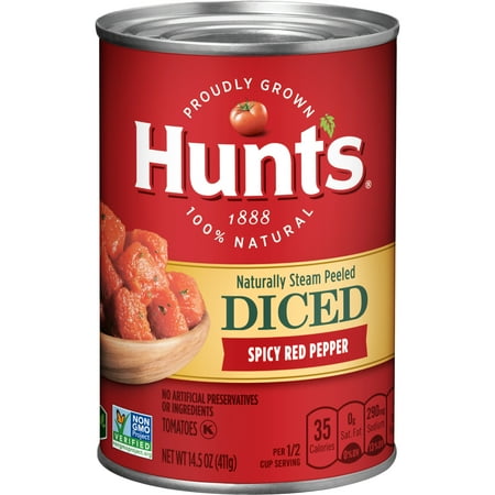 Tomato Jalapeno - (6 Pack) Hunt's Diced Tomatoes with Spicy Red Pepper, 14.5 oz