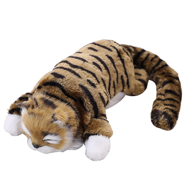 Bonitos juguetes de gato de simulación realista, juguetes de peluche para niños y niñas con sonido Hugtrwg Para estrenar