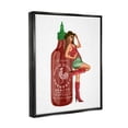 thumbnail image 3 of Stupell Industries Southern Girl Hot Sauce Bottle Beauty & Fashion Painting Black Floater Framed Art Print Wall Art, 3 of 6