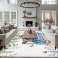 thumbnail image 4 of Animals Flowers 5'x8' Area Rug for Living Room, Weeping Spring Floral Elegant Pastoral Washable Non-Slip Rugs for Bedroom Nursery Dining Room, Low-Pile Kitchen Carpet Large Entryway Rugs, 4 of 9