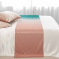 thumbnail image 2 of Gradient Pink Green Bed Runner for King Size Bed, Modern Abstract Minimalist Orange Brown Ocean Beach Soft Bedding Scarf Bedding Protector Slipcover Sofa Throw for Bedroom Hotel Guesthouse, 2 of 8