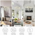 thumbnail image 3 of SJIGUANGZ Crystal Chandeliers,31.5" Silver Modern Round Raindrop Chandelier Farmhouse Tree Branch Chandelier Industrial Adjustable Chandeliers for Dining Room, Living Room, Bedroom, Entryway, 3 of 7