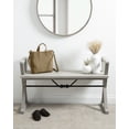 thumbnail image 7 of Kate and Laurel Travere Modern Farmhouse Entryway Wood Bench for Rustic Home Dcor, 43x15x26, Gray, 7 of 7