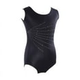 thumbnail image 5 of Children Girls Sleeveless diamond highlights body suit ballet gymnastics clothing dance practice wear Kids dance clothes, 5 of 6