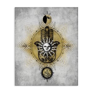 Stupell Southwestern Hamsa Canvas with Sun Pattern, 24x30