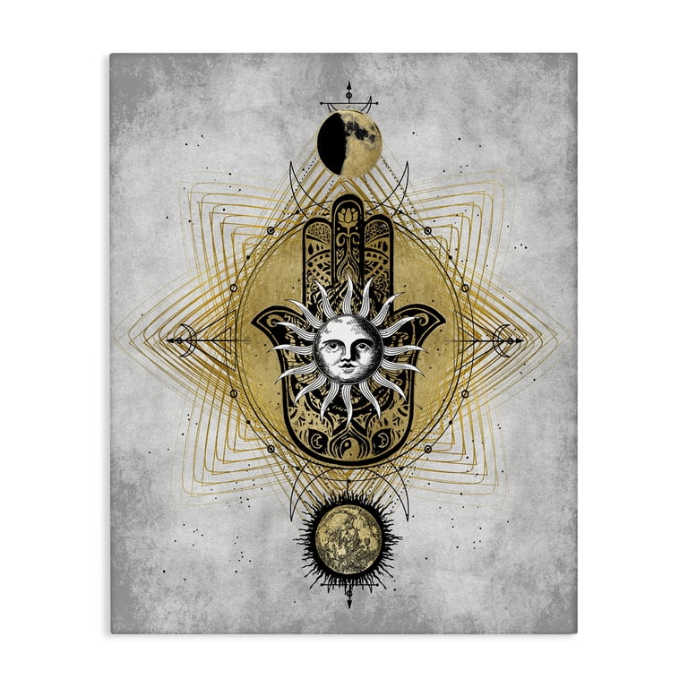 Stupell Southwestern Hamsa Canvas with Sun Pattern, 24x30 photo 1