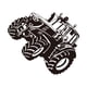 thumbnail image 5 of Injueey Entorno lúdico negro con dibujos animados Tractor Camión Pegatinas de pared Tractor Camión Coche Vehículo Etiqueta de la pared 37x56cmnegro 2Conjunto, 5 of 6