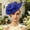 Blue, variant on UTSJKR Women's Feather Mesh Tulle Fascinator Hat, Elegant Flower Headpiece for Halloween Party Cosplay Yellow