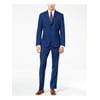 KENNETH COLE Mens Blue Stretch, Tapered, Slim Fit Suit 40R