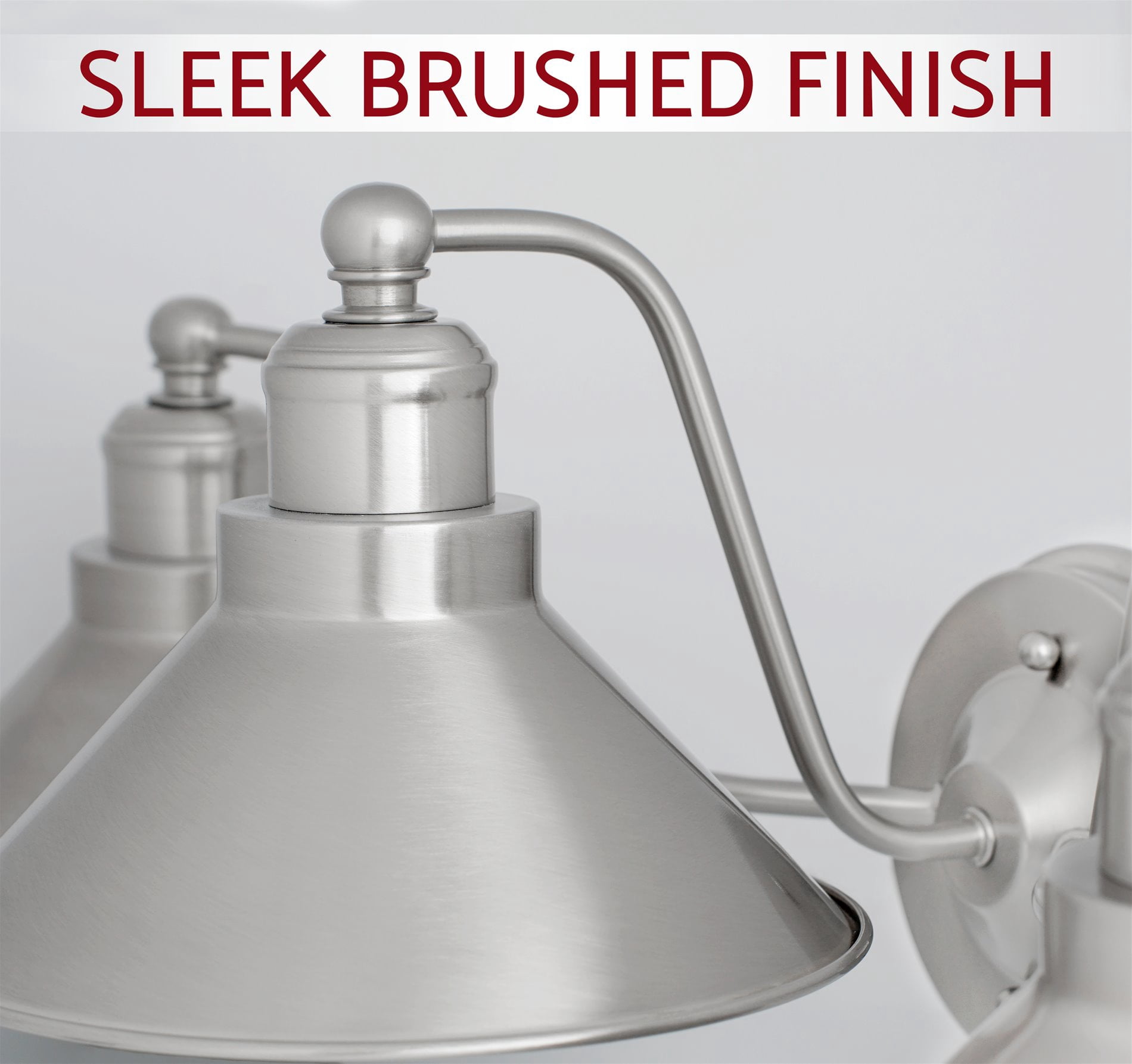 Kira Home Welton 25.5" 3-Light Modern Farmhouse Bathroom Light, Vintage Vanity Barn Light, Brushed Nickel Finish