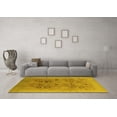 thumbnail image 3 of Ahgly Company Machine Washable Indoor Rectangle Oriental Yellow Industrial Area Rugs, 4' x 6', 3 of 4