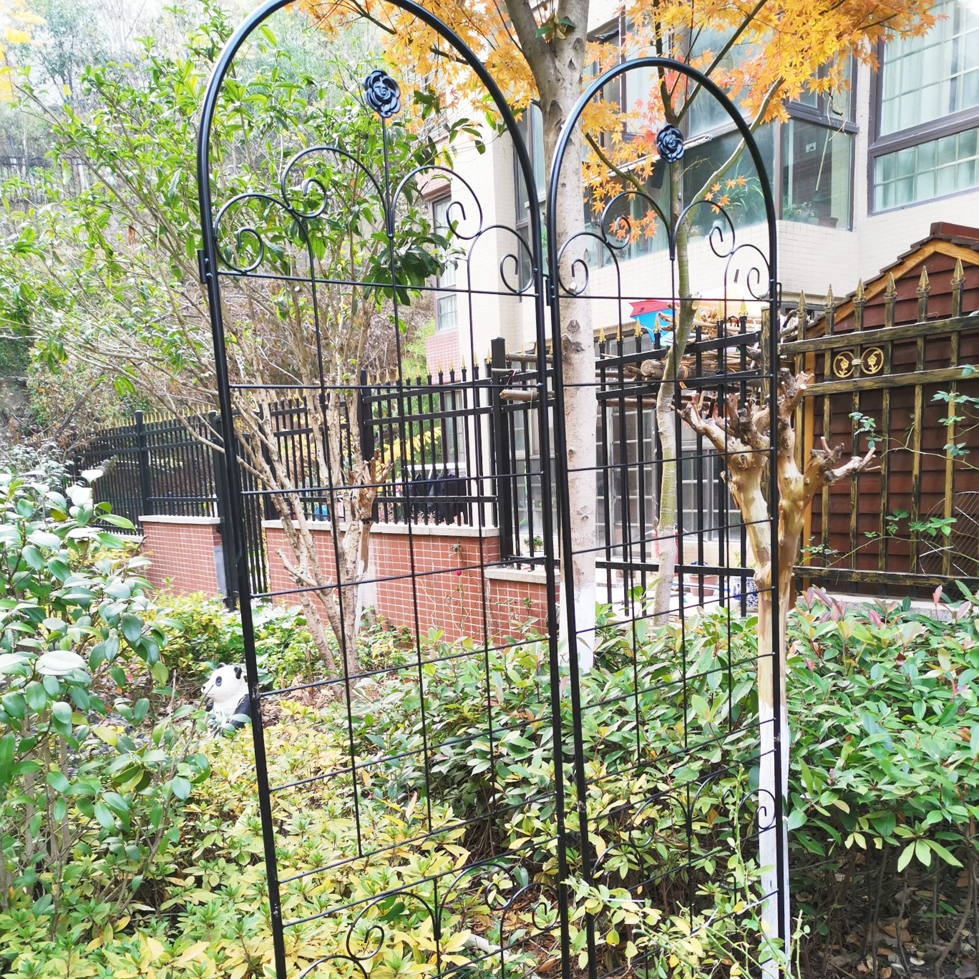 2 Pack Trellis for Climbing Plants Outdoor, 87” Tall Galvanized Steel Garden Trellis for Patio Lawn Wall Decor, Plant Trellis for Vine Cucumber Tomato Flower Clematis Roses