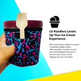 thumbnail image 4 of Lit Handlers Funda enfriadora de helado – Soporte de neopreno para pinta de helado con asa y bolsillo – Enfriador y contenedor resistente a desgarros – Lavable a máquina y cubierta de taza a prueba de, 4 of 5