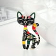 thumbnail image 2 of GKNET Cartoon Black Cat Brooch Oil Colour Alloy Animal Corsage Ladies Pins-s2, 2 of 6