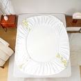 thumbnail image 5 of jejeloiu Ancient Bohemian Flowers Queen Sheet Sets,Retro Mandala Print Flat Sheet,Yellow White Queen Fitted Sheet For Adults,Breathable Home Decor,4-Piece, 5 of 7