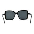 thumbnail image 4 of Womens Minimal 90s Designer Oversize Rectangle Sunglasses All Black, 4 of 4