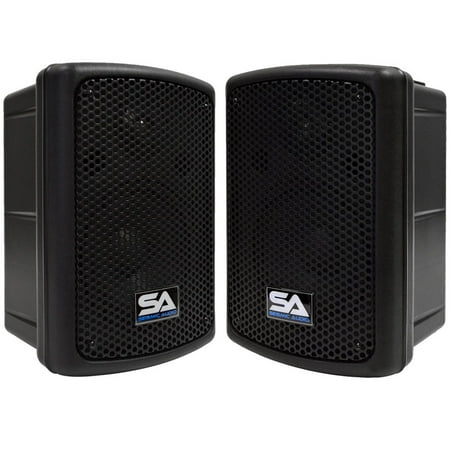 Seismic Audio 2 POWERED 8" PA SPEAKERS Active DJ Band - PWS-8Pair