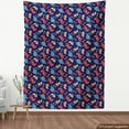 thumbnail image 3 of Ambesonne Dinosaur Fabric by the Yard Upholstery, Dino Funny Expressions, 5 Yards, Navy Blue Orange Red, 3 of 4