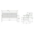 thumbnail image 4 of Highwood Weatherly 5-foot Garden Bench - 2-Person, Eco-friendly, Synthetic Wood, 4 of 4