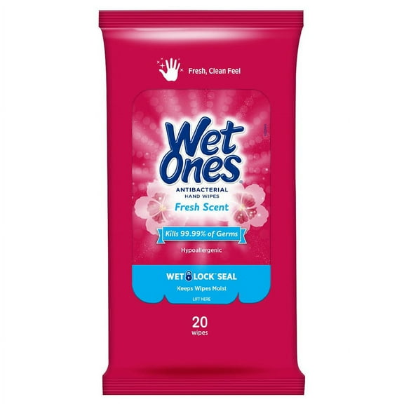 Wet Ones Antibacterial Hand Wipes Travel Pack Fresh