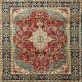 thumbnail image 1 of Ahgly Company Indoor Square Traditional Camel Brown Persian Area Rugs, 4' Square, 1 of 6