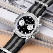 ADDIESDIVE Mens Watches Chronograph Multifunction 100m Waterproof Diver Watches with Japanese Quartz Movement Stainless Steel Case & Luminous Dial, Black