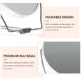 thumbnail image 5 of 2 Pcs Travel Vanity Mirror Mirrors Small for Desk Double-sided Hand Held with Foldable Handel Aluminum Office, 5 of 6