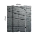 thumbnail image 5 of 4 Panel Canvas and Metal Frame Room Divider, Slate Gray- Saltoro Sherpi, 5 of 5