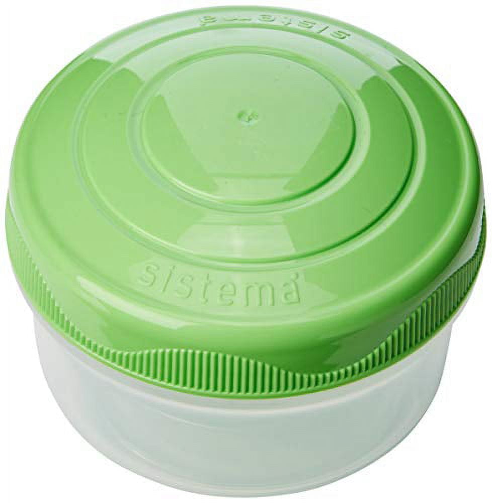 Sistema To Go Collection Mini Bites Small Food Storage Containers, 4.39  oz./130 mL, Pink/Green/Blue, 3 Count, Multicolor