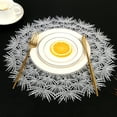thumbnail image 3 of Round Placemats  4 Pcs Silvery  Elegant Floral Dandelion Shaped Tablemats Table Setting Kitchen Table Mats for Dining Table Setting Holiday Wedding Decoration, 3 of 8