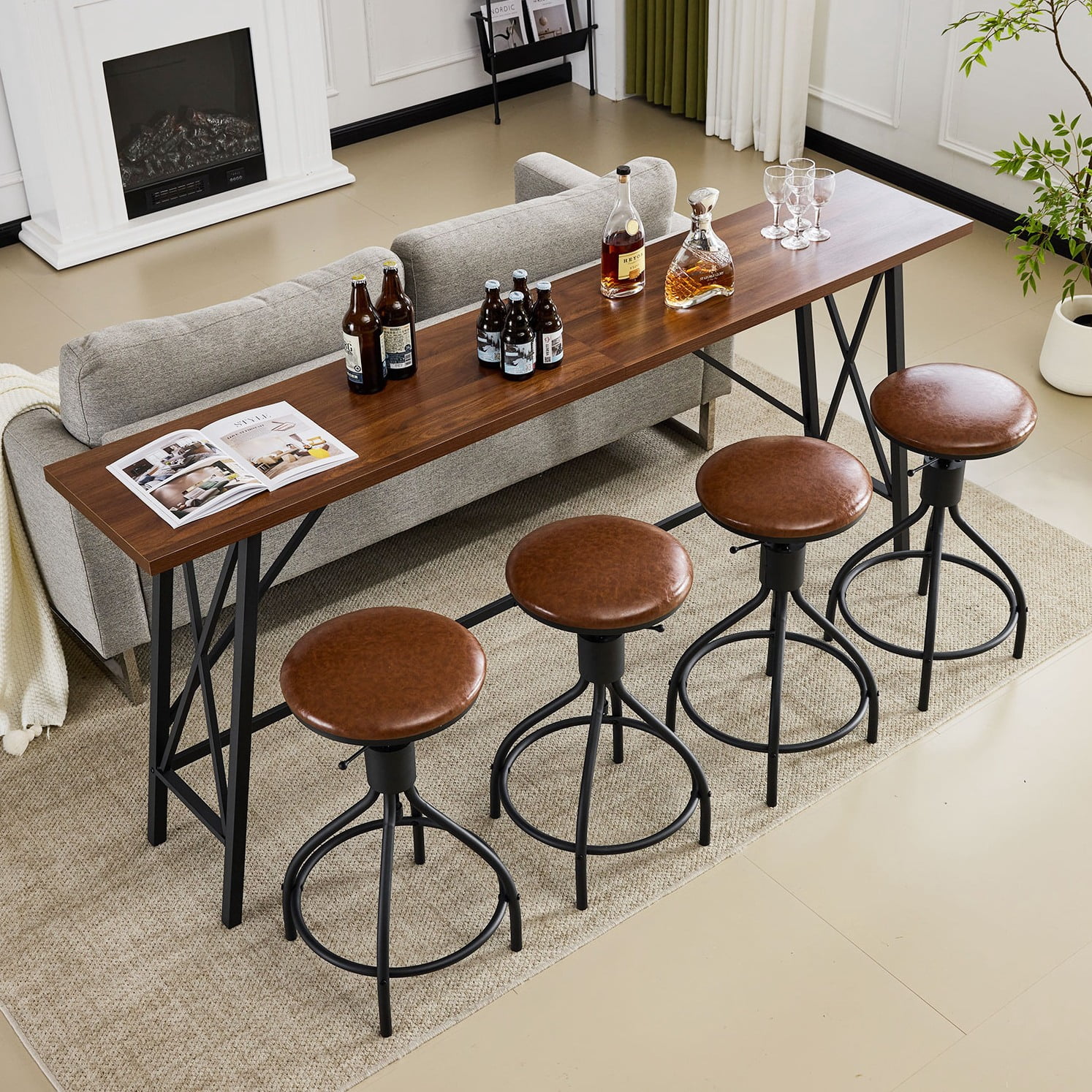 TMS Metropolitan 5-Piece Kitchen Dinette Set for Family, Indoor